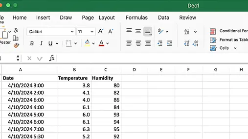 Download historical reports in *.xls, *.csv